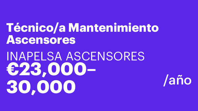 Técnico/a Mantenimiento Ascensores