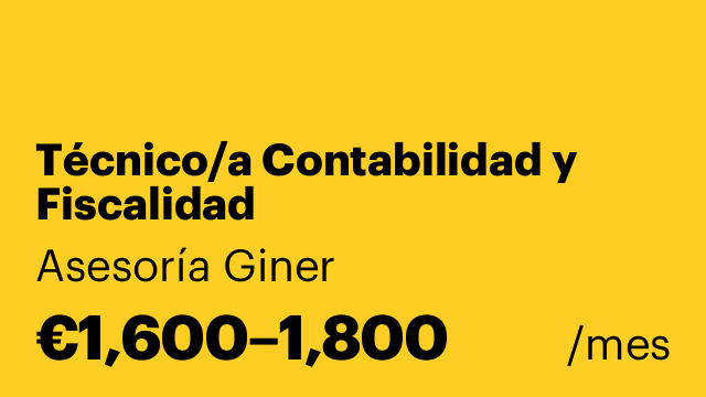 Técnico/a Contabilidad y Fiscalidad