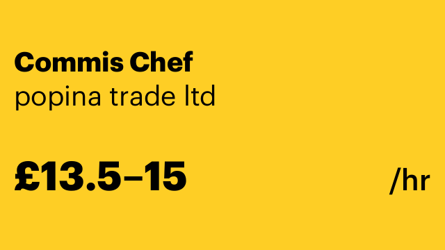 Commis Chef