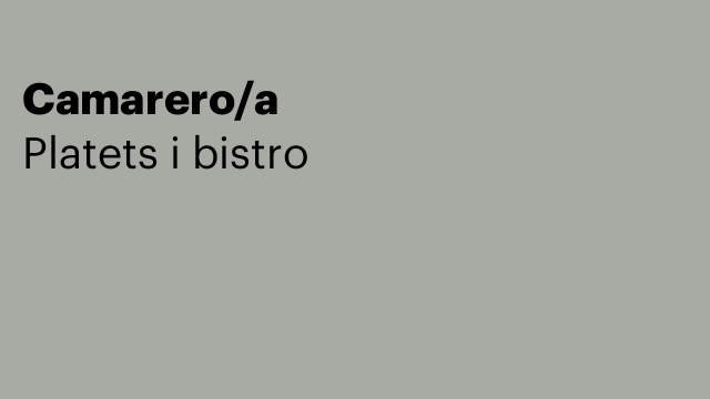 Camarero/a