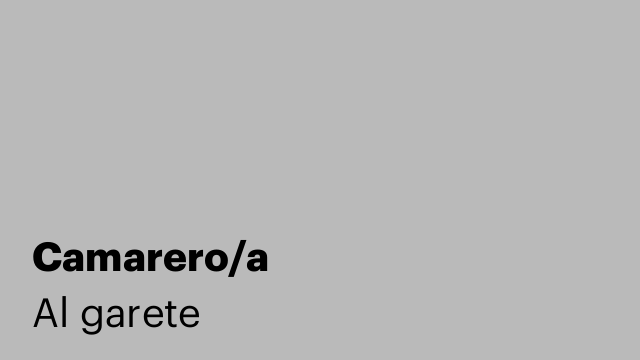 Camarero/a