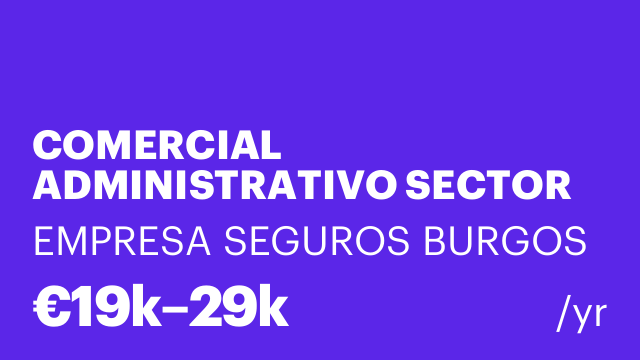 COMERCIAL ADMINISTRATIVO SECTOR SEGUROS