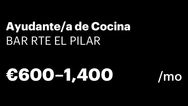 Ayudante/a de Cocina