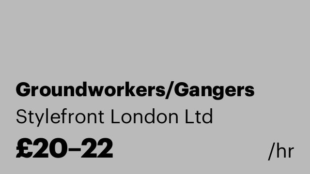 Groundworkers/Gangers