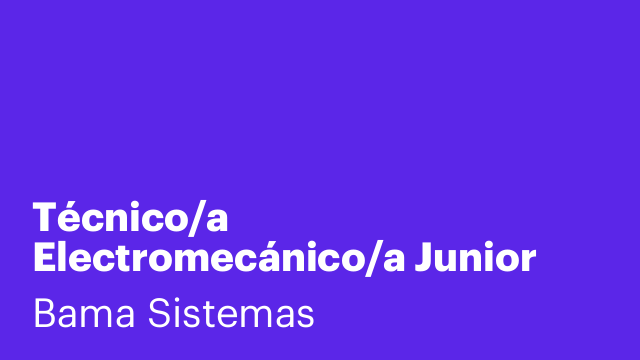 Técnico/a Electromecánico/a Junior
