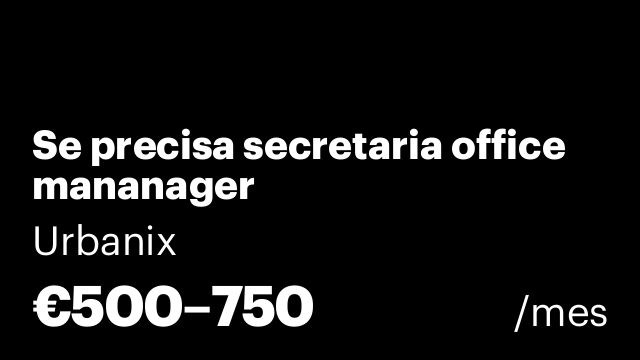 Se precisa secretaria office mananager