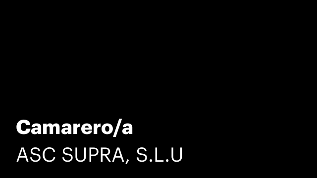 Camarero/a