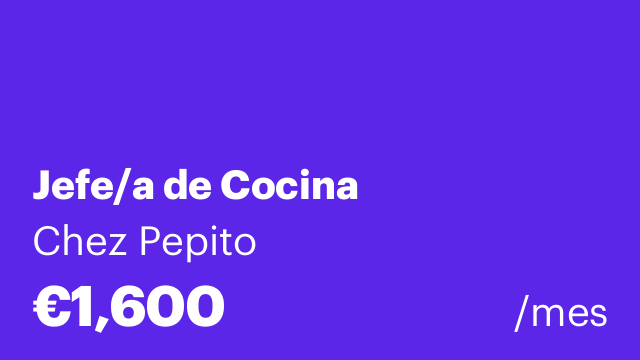 Jefe/a de Cocina