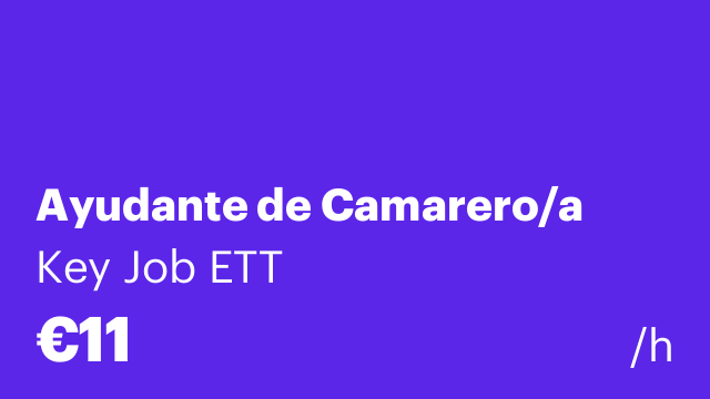 Ayudante de Camarero/a