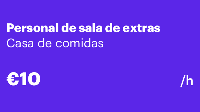 Personal de sala de extras