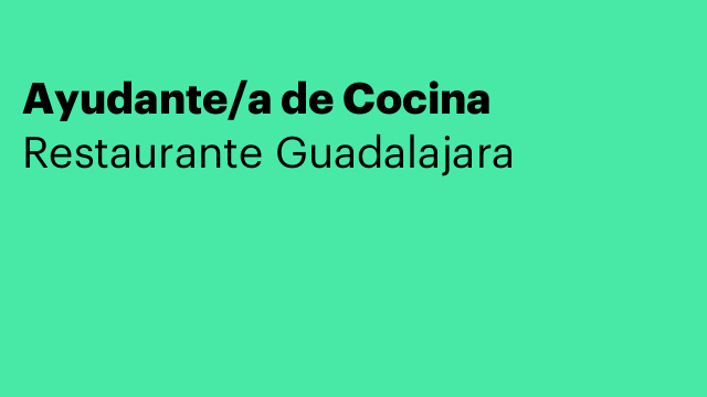 Ayudante/a de Cocina