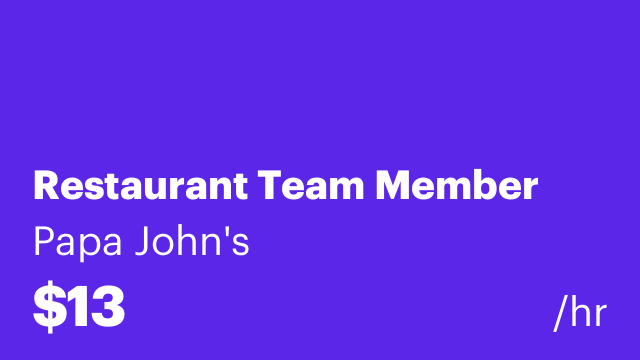 Restaurant Team Member