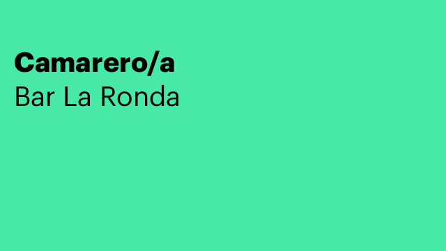 Camarero/a