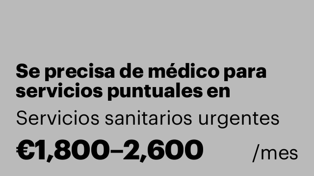 Se precisa de médico para servicios puntuales en ambulancia