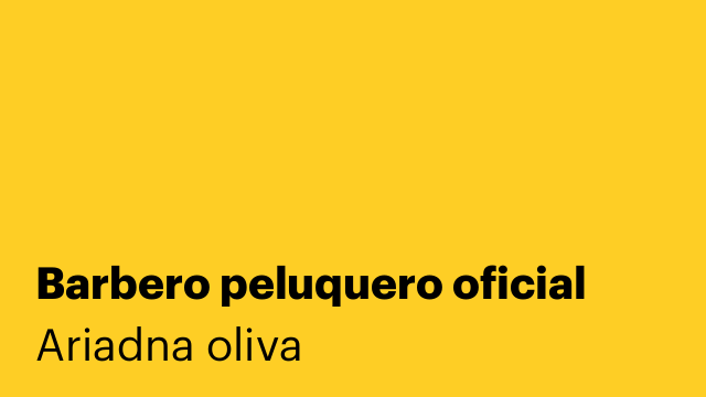 Barbero peluquero oficial