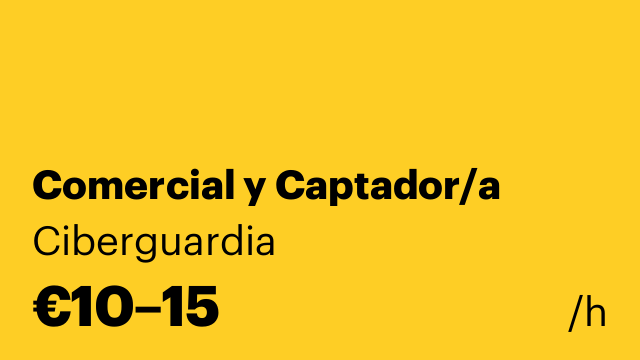 Comercial y Captador/a