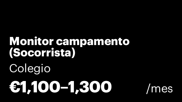 Monitor campamento (Socorrista)