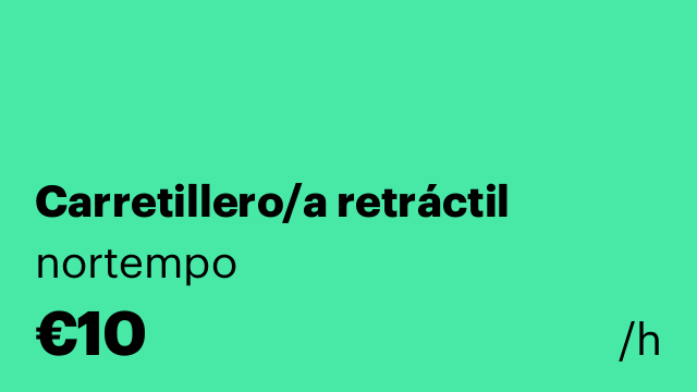 Carretillero/a retráctil