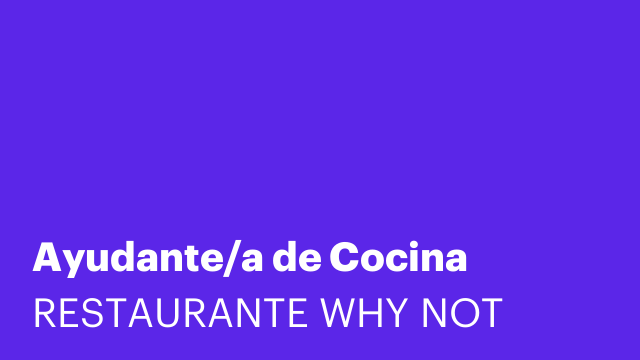 Ayudante/a de Cocina