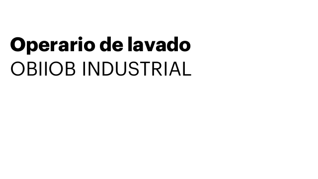Operario de lavado
