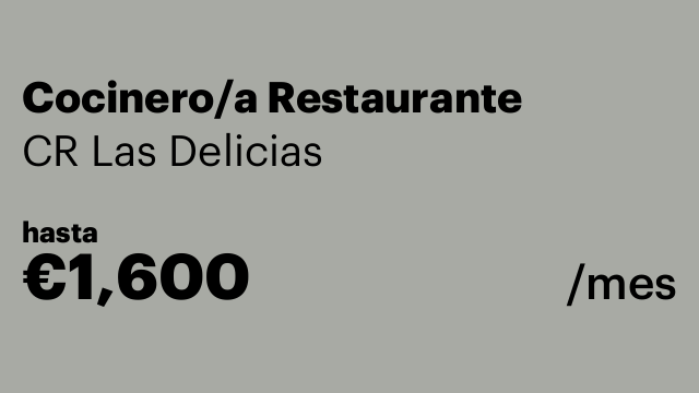 Cocinero/a Restaurante
