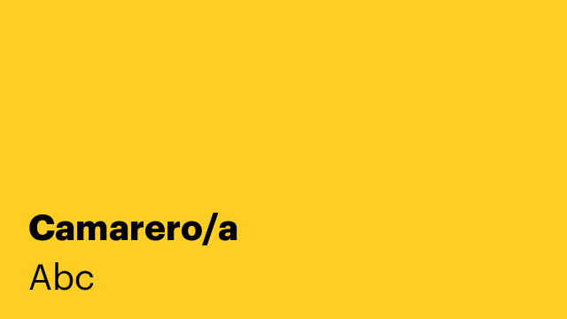 Camarero/a