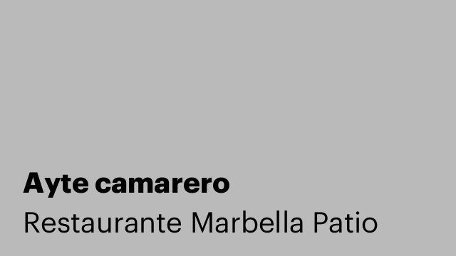 Ayte camarero
