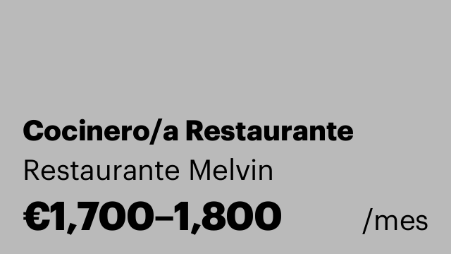Cocinero/a Restaurante