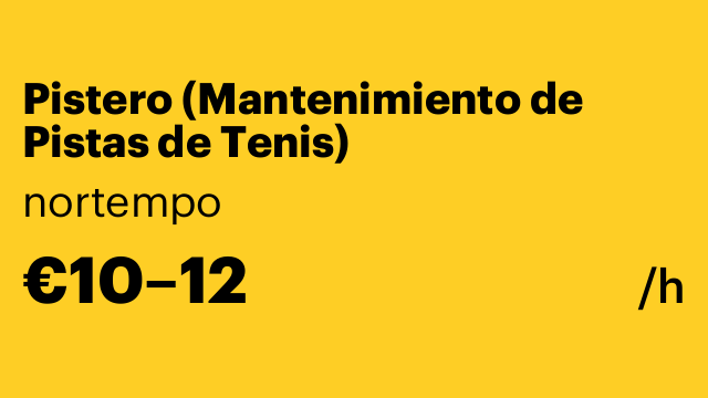 Pistero (Mantenimiento de Pistas de Tenis)
