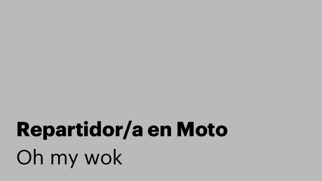 Repartidor/a en Moto