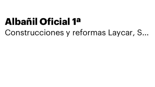 Albañil Oficial 1ª