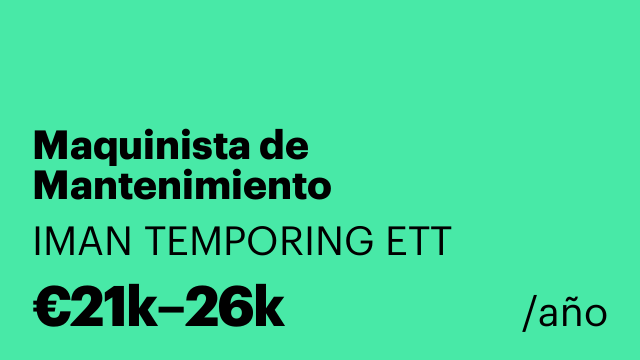 Maquinista de Mantenimiento
