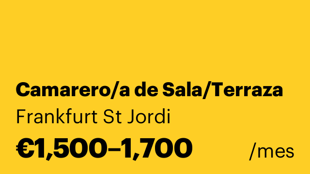 Camarero/a de Sala/Terraza