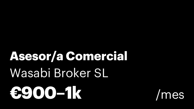 Asesor/a Comercial