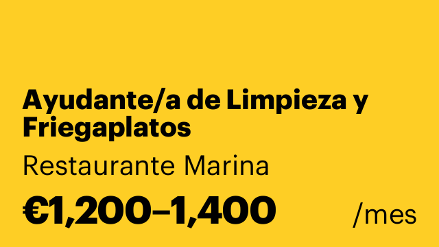 Ayudante/a de Limpieza y Friegaplatos