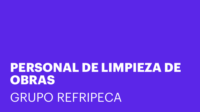 PERSONAL DE LIMPIEZA DE OBRAS