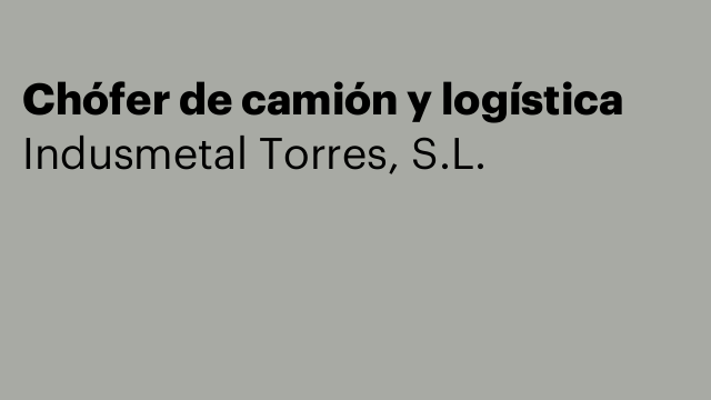 Chófer de camión y logística