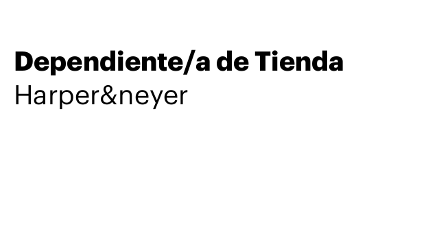 Dependiente/a de Tienda