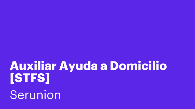 Auxiliar Ayuda a Domicilio [STFS]