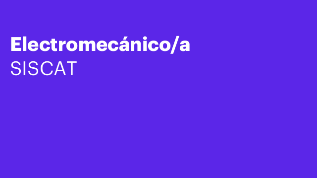 Electromecánico/a