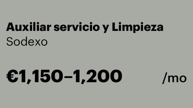 Auxiliar servicio y Limpieza