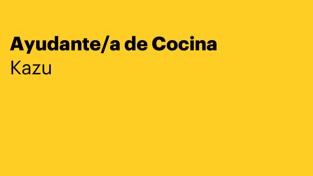 Ayudante/a de Cocina