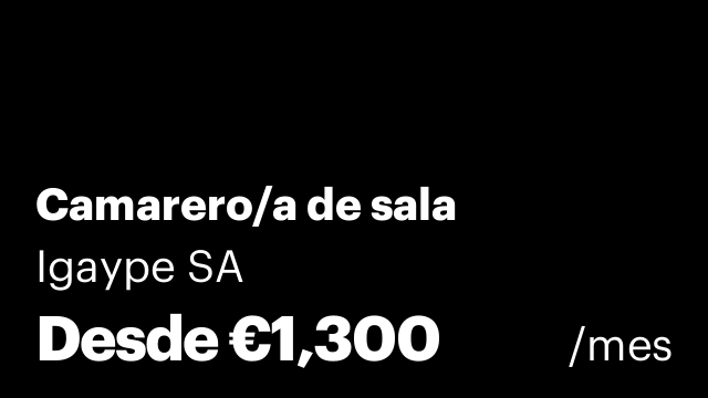 Camarero/a de sala