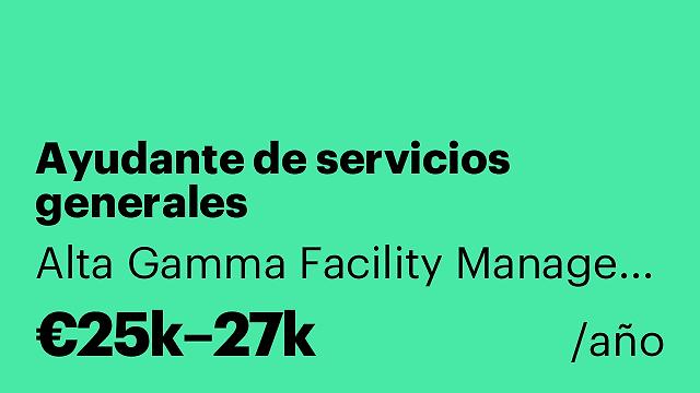 Ayudante de servicios generales