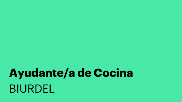 Ayudante/a de Cocina