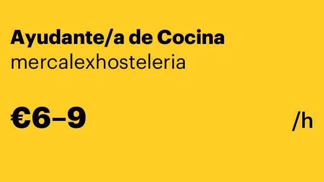 Ayudante/a de Cocina