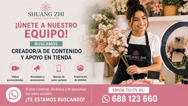CREADOR/A DE CONTENIDO Y APOYO EN TIENDA