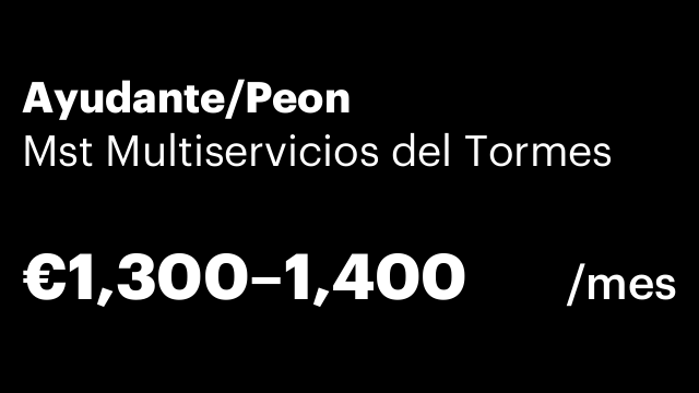 Ayudante/Peon