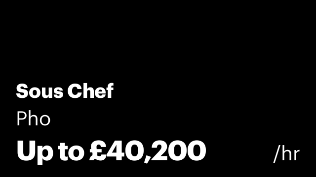 Sous Chef