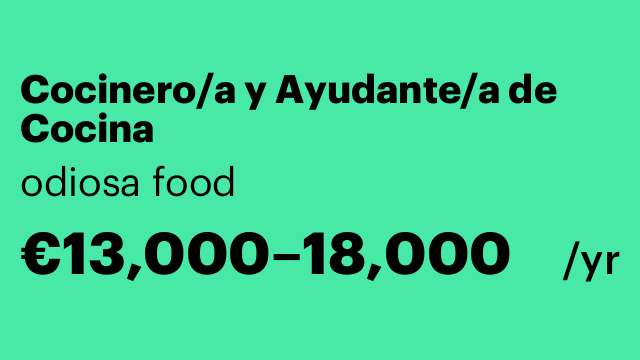 Cocinero/a y Ayudante/a de Cocina
